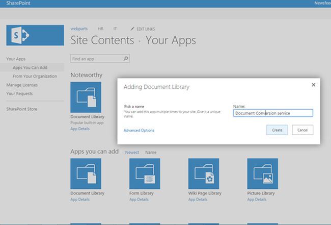 Create document library